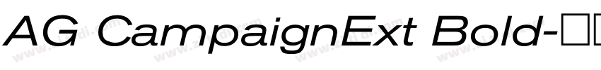 AG CampaignExt Bold字体转换